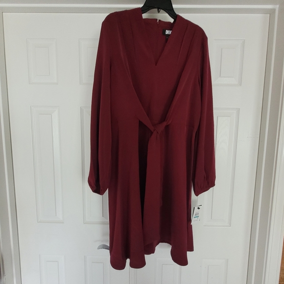 DKNY women's dress, cherry color size 16, new - Picture 3 of 7